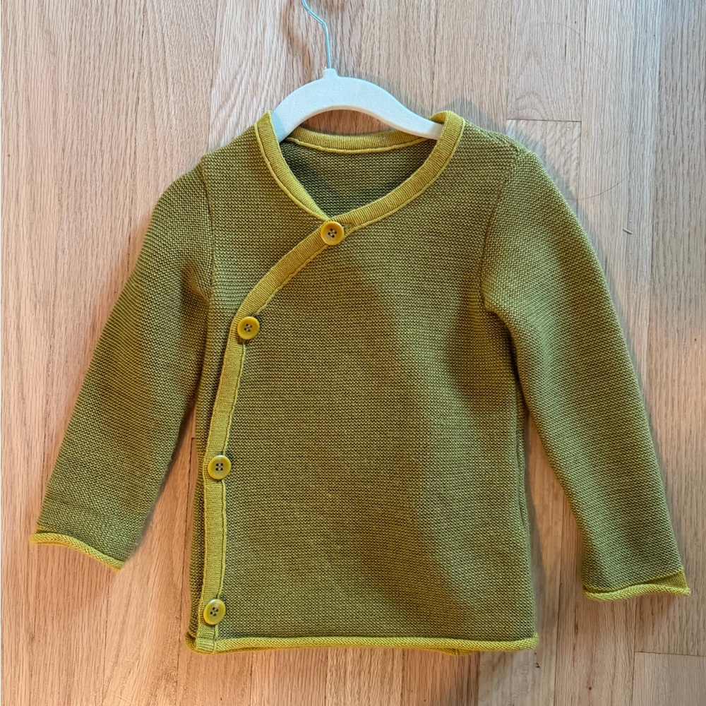 Toddler Curry Gold 100% Virgin Wool  Disana Cardigan